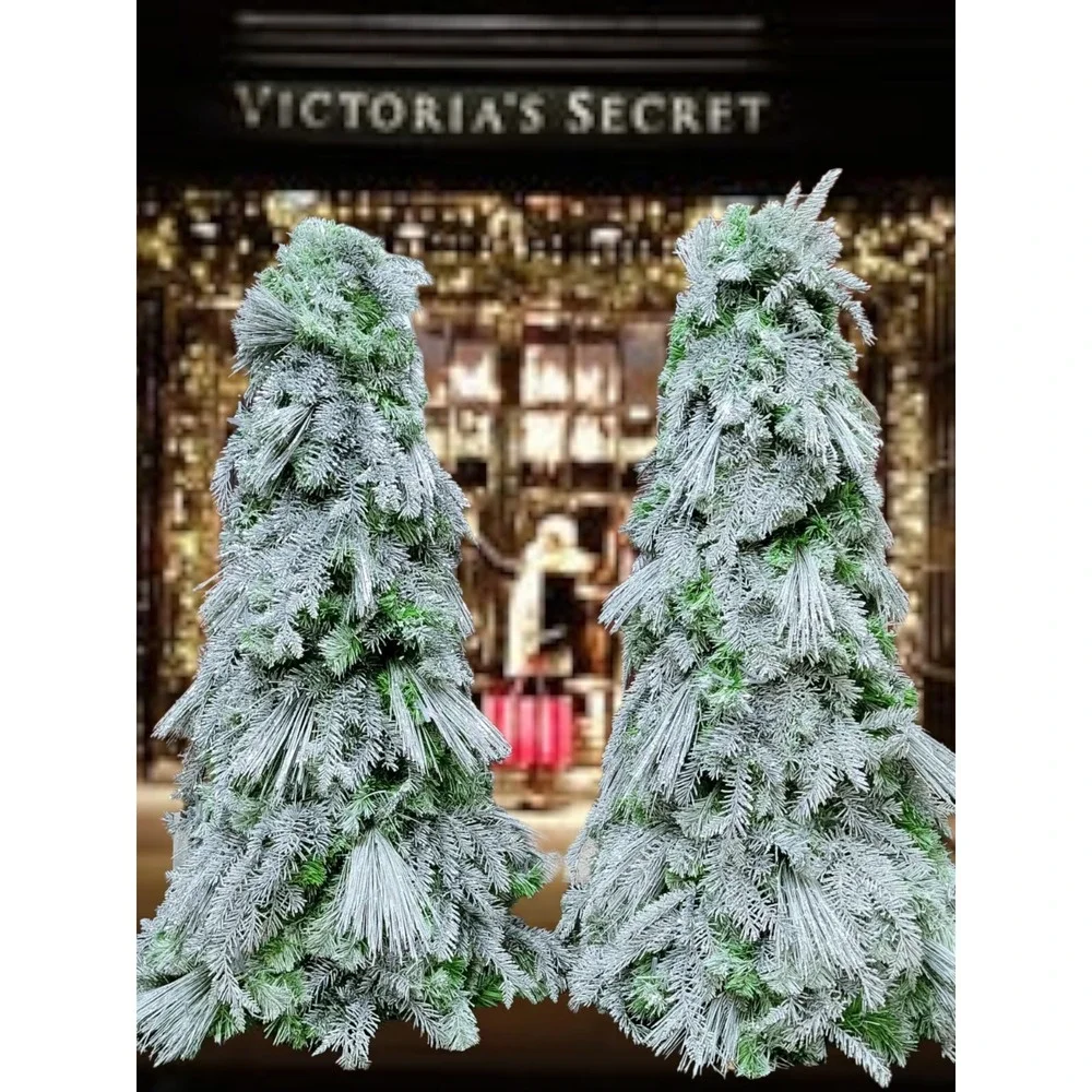 Victoria's Secret Christmas Tree Store Display 4 Ft‎ Tall Silvery Green 2 avail